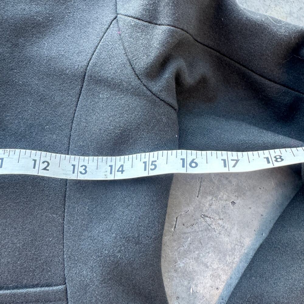 Vintage Y2K Adriana Olive Dark Green Button Up Peacoat Women's Small - Picture 4 of 6